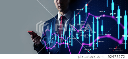 金融技術橫幅和廣告的水平視覺 92478272