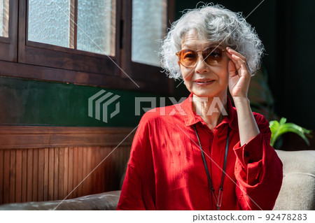 時尚的高級女性 92478283