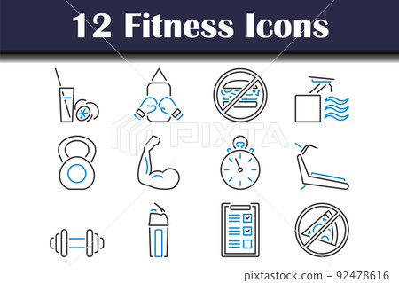 Fitness Icon Set Fitness Icon Set 92478616
