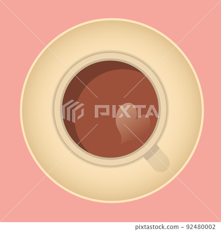 Cup of Fresh Coffee with Prediction of Love. Top view. Cup of Fresh Coffee with Prediction of Love. Top view. 92480002