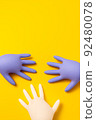 Concept of protective gloves which inflated with air 92480078