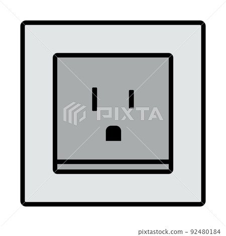 USA Electrical Socket Icon 92480184