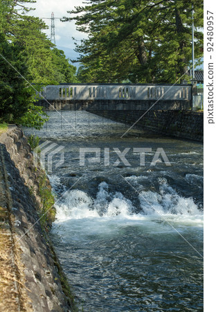 An embankment called "Sassa Embankment" made by Sassa Narimasa in Toyama 92480957