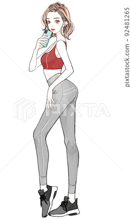 運動裝的女性 運動裝的女性 92481265