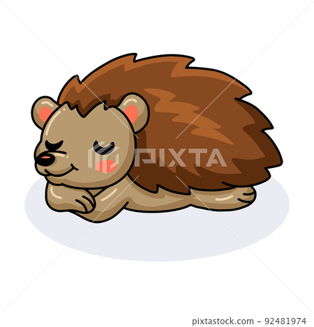 cartoon, hedgehog, vector 92481974