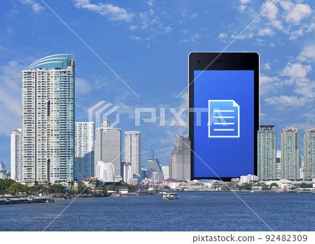 Technology communication online concept 92482309