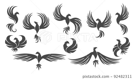 Heraldic phoenix set 92482311