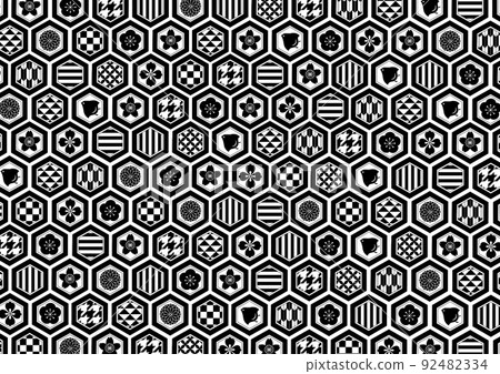 Turtle Shell Pattern Japanese Illustration material of turtle shell pattern - Stock Illustration ...