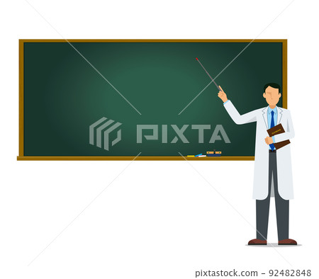 身穿白大褂的醫生和教授在黑板上講課的插圖 會議講座亞洲男人 8 生活 92482848