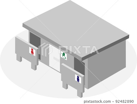 具有等距多功能廁所的公共廁所 92482890
