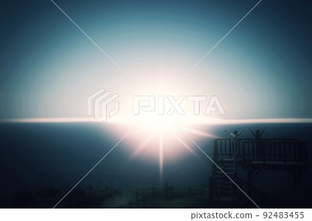 地平線上的日落和天文台 地平線上的日落和天文台 92483455