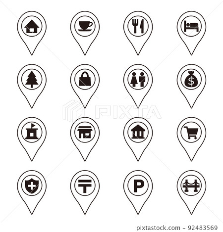 Map location pin icon Map location pin icon 92483569