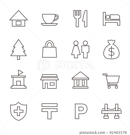 Map map location icon Map map location icon 92483576