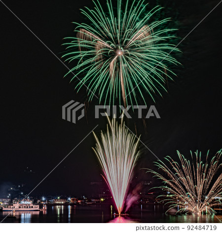 Fireworks Kuchinotsu Port Nagasaki Fireworks Kuchinotsu Port Nagasaki 92484719