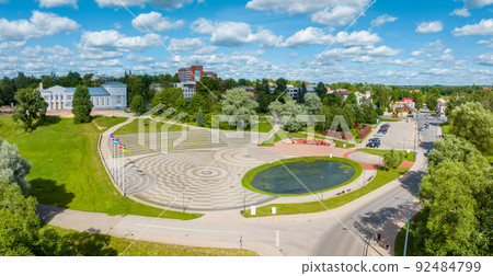 Aerial view of the REzekne city in Latvia. Aerial view of the REzekne city in Latvia. 92484799