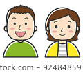 Illustration of young men and women smiling 92484859