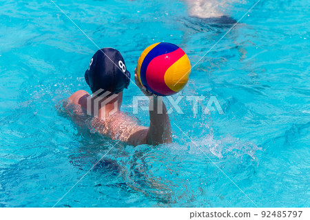 Waterpolo Game Player Ball 92485797