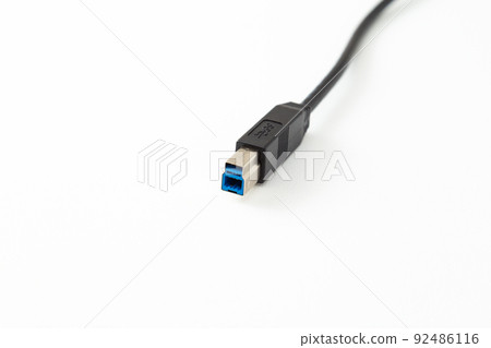 USB cable white background 92486116
