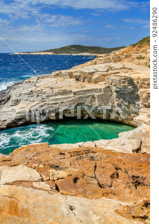 Natural rock lagoon Giola, Thassos, Greece Natural rock lagoon Giola, Thassos, Greece 92486290