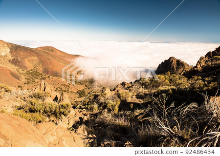 lava landscape Teide volcano Tenerife Canary lava landscape Teide volcano Tenerife Canary 92486434