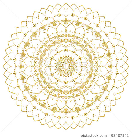 Mandala art (dot, calligraphy, goldsmith style) Mandala art (dot, calligraphy, goldsmith style) 92487341