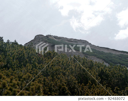 Summit cross of Krottenkopf mountain in Bavarian Alps, Germany Summit cross of Krottenkopf mountain in Bavarian Alps, Germany 92488072