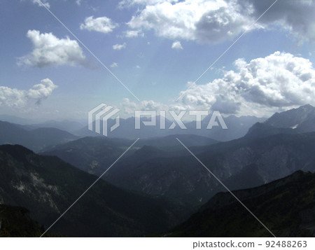 Mountain panorama from Alpspitze via Ferrata in Garmisch-Partenkirchen, Bavaria Mountain panorama from Alpspitze via Ferrata in Garmisch-Partenkirchen, Bavaria 92488263