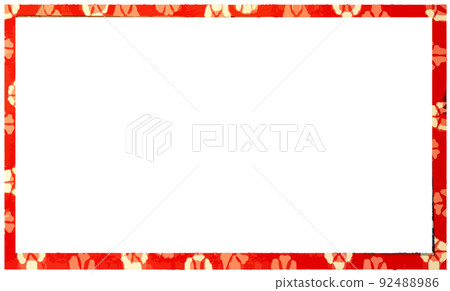 Frame of quince on vermilion ground - Stock Illustration [92488986] - PIXTA
