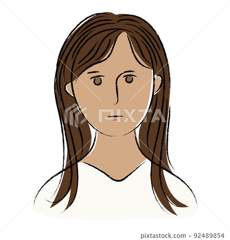 Expressionless women, foreigners, people of... - Stock Illustration ...
