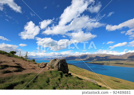 Lake Tekapo on the South Island of New Zealand in midsummer 92489881