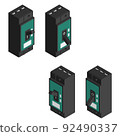 安培斷路器等距插圖集 92490337