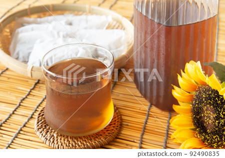 Barley tea summer drink 92490835