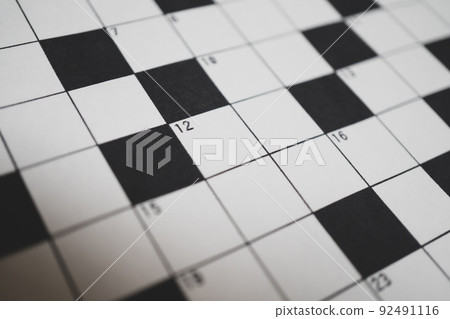 Crossword puzzle paper close-up 92491116