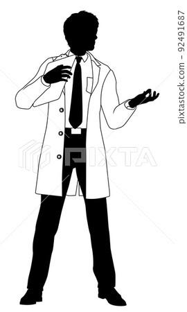 Scientist Engineer Survey Clipboard Man Silhouette Scientist Engineer Survey Clipboard Man Silhouette 92491687