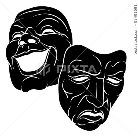 Theater Or Theatre Drama Comedy And Tragedy Masks Theater Or Theatre Drama Comedy And Tragedy Masks 92491691