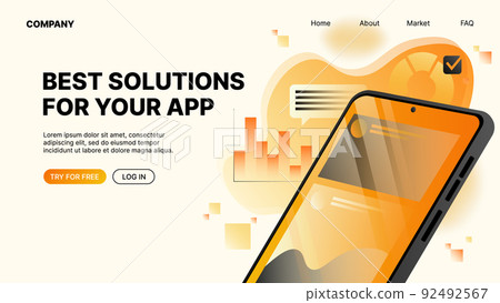 Best solutions for App Development. Horizontal Web Landing Page Best solutions for App Development. Horizontal Web Landing Page 92492567