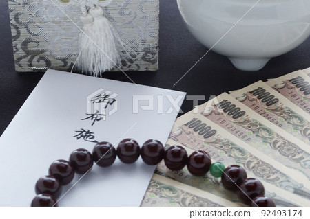 Funeral expenses and donations paid to the temple Image of the end of life 43 92493174