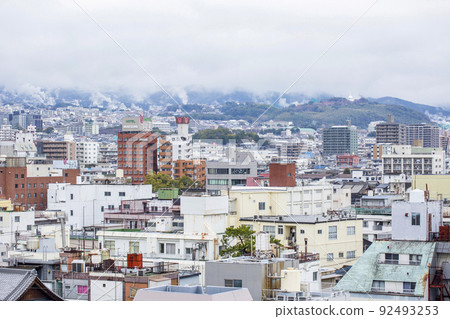 Beppu hot spring and mist Beppu hot spring and mist 92493253