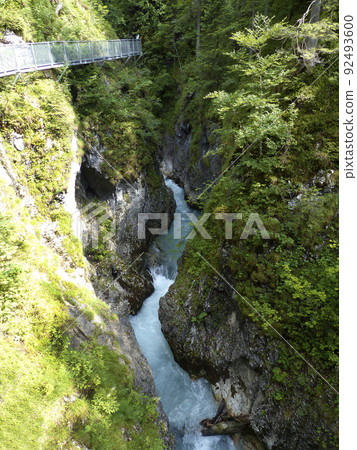 Canyon Leutaschklamm in Bavaria, Germany Canyon Leutaschklamm in Bavaria, Germany 92493600