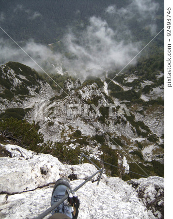 Piding via ferrata climbing route, Chiemgau in Bavaria, Germany 92493746