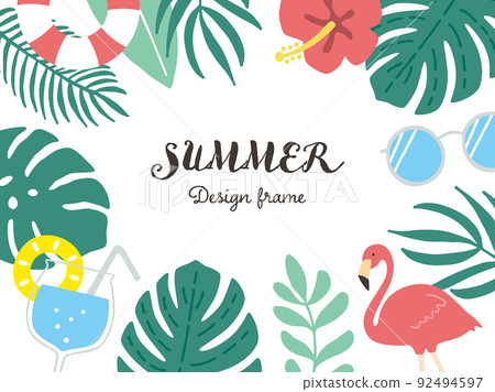 Summer tropical frame 92494597