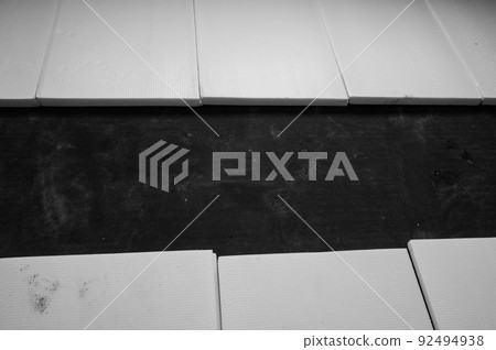 Installation of expanded polystyrene for floor insulation, expanded polystyrene and resin. Installation of expanded polystyrene for floor insulation, expanded polystyrene and resin. 92494938