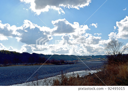 [Shimada City, Shizuoka Prefecture] Near Horai Bridge on the Oi River 92495015
