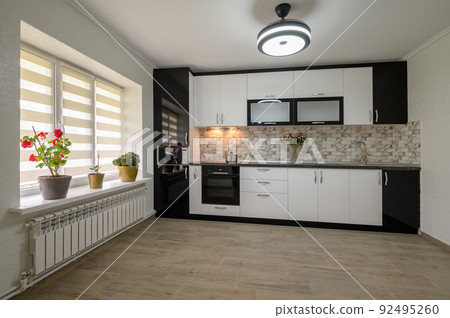 Renovated Interior for modern trendy white kitchen 92495260