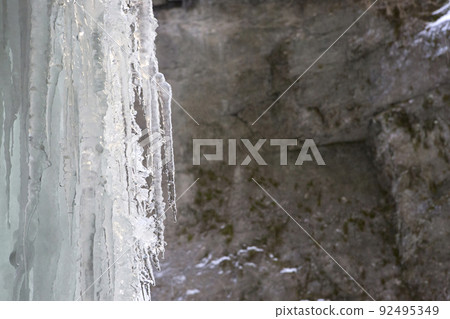 Partnachklamm in Garmisch-Partenkirchen, Bavaria, Germany, wintertime 92495349