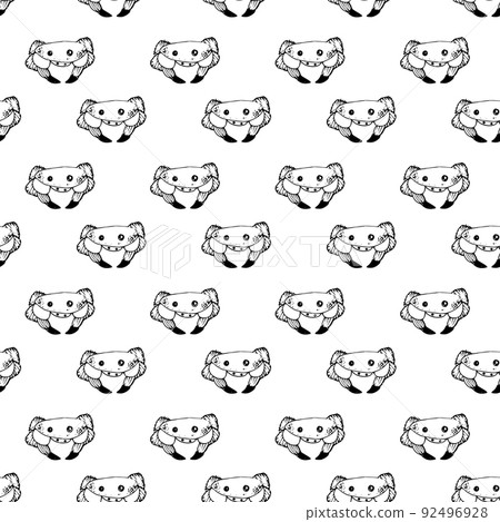 Seamless vector pattern of black crabs on white. Seamless vector pattern of black crabs on white. 92496928