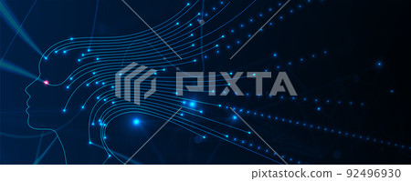 Conceptual technology illustration of artificial intelligence 92496930