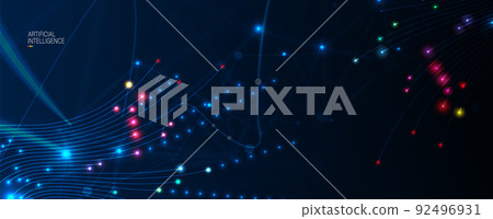 Conceptual technology illustration of artificial intelligence 92496931