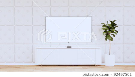 minimal cabinet on zen room interior wall mockup,3d rendering minimal cabinet on zen room interior wall mockup,3d rendering 92497501