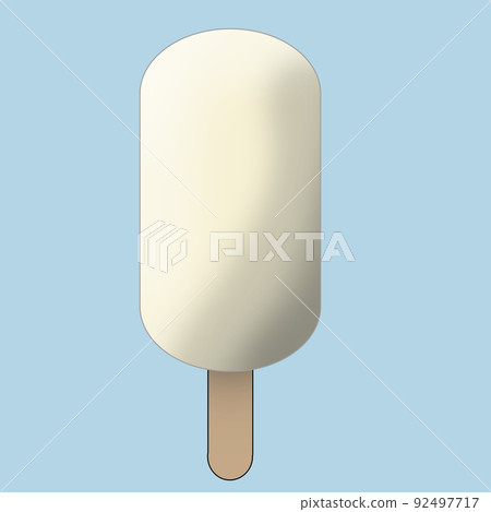 ice cream on a stick on a blue background 92497717